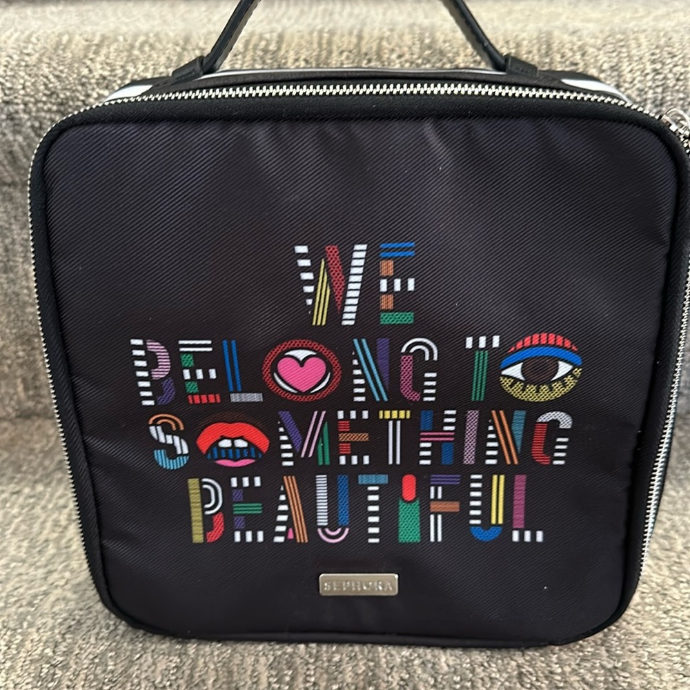 Sephora X To the Market We belong to something beautiful makeup bag